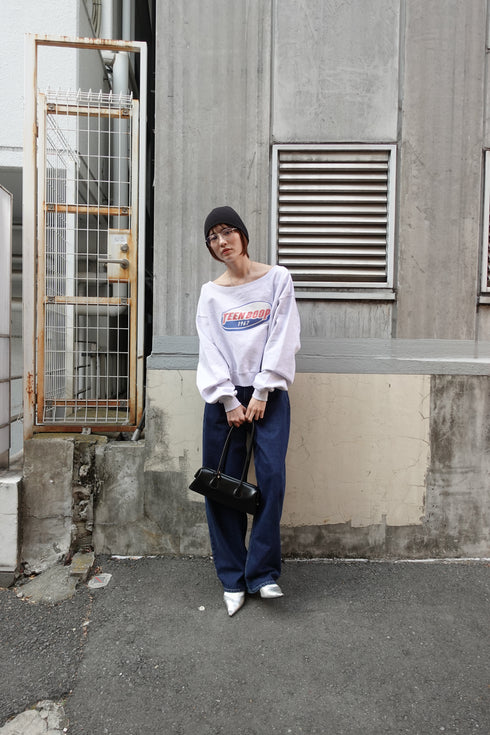 オフショルルーズスウェット